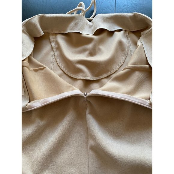Newbury Kustom Mini Skirt Womens Medium Cream Buttery Soft Corset Tie A-line - Picture 12 of 16